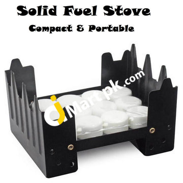 Solid Fuel Stove With 46 Tablets Ultralight Folding Pocket For Camping & Hiking - Imported From Uk